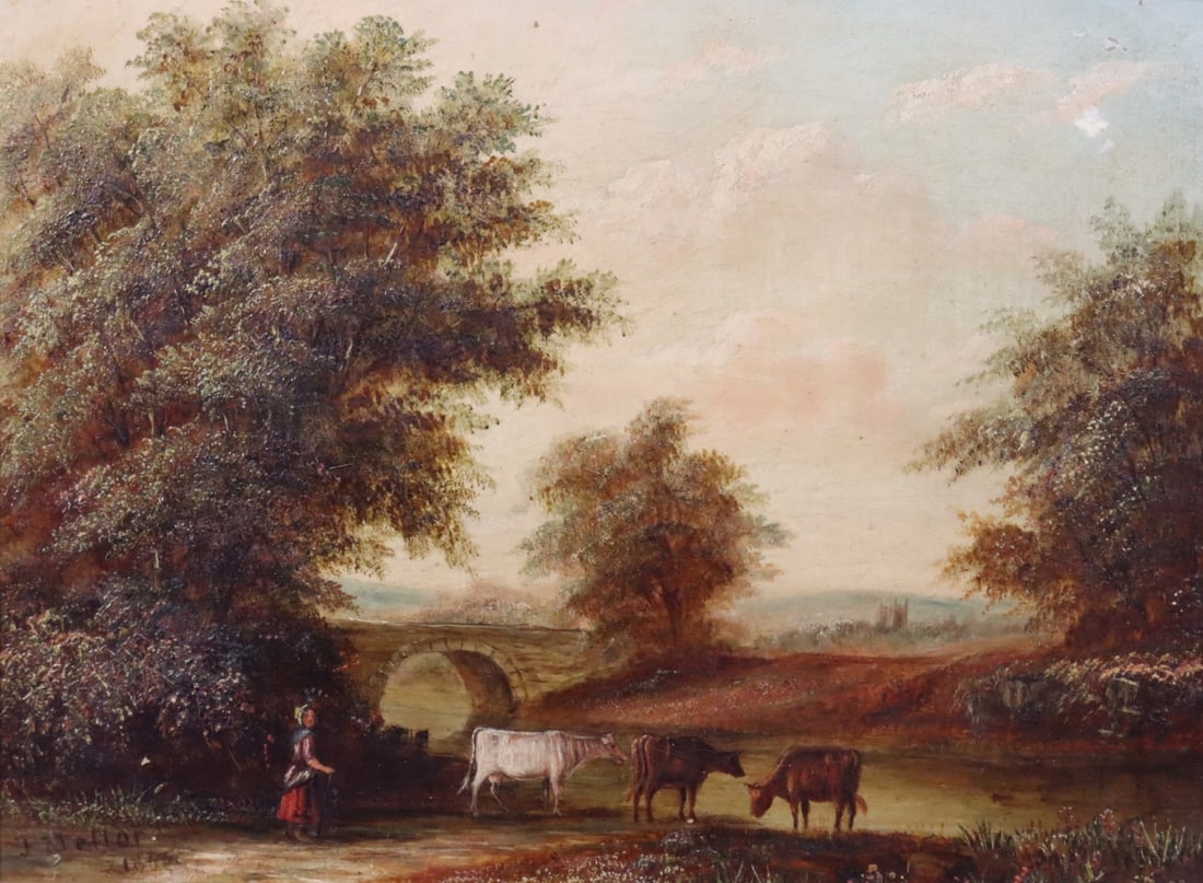 J. MELLOR Signed & Dated Oil On Canvas. (1 of 4)