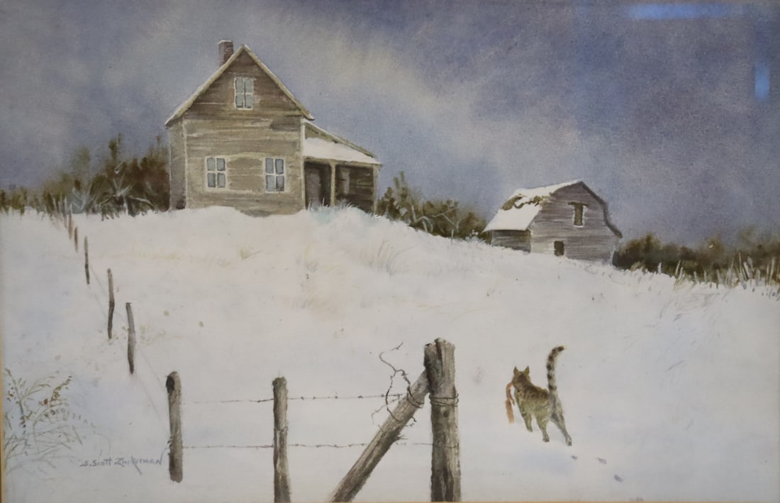 A. SCOTT ZUCKERMAN. Signed Watercolor. (1 of 5)