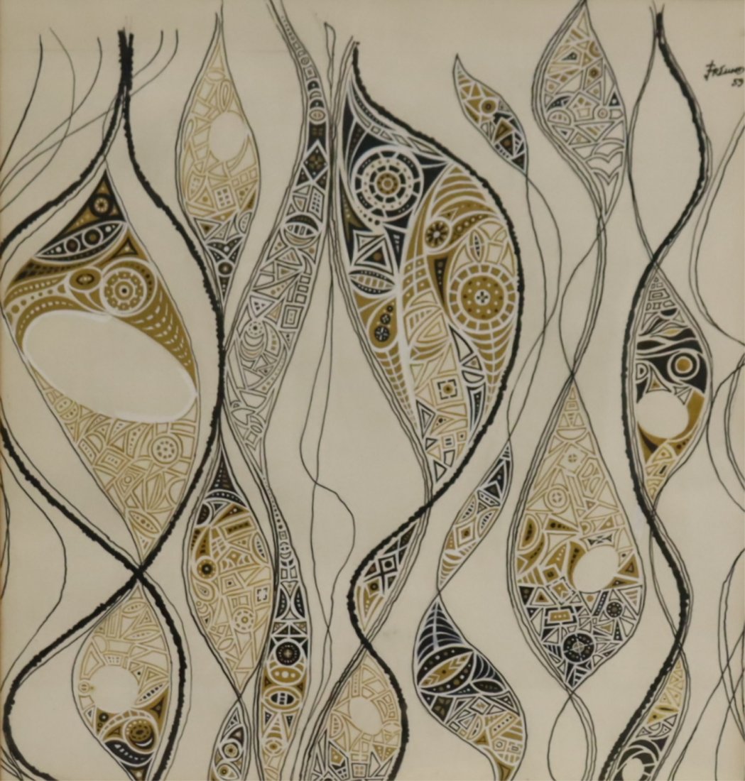 FREUND Signed & Dated 59 Watercolor (1 of 4)