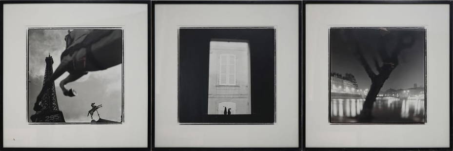 KEITH CARTER (AMERICAN, b.1948).: Three City Views: (i) 'Louvre'. Gelatin silver print. Verso of print: artist,'1999', title, and '7/50' in pencil. (ii) &quot; Two Pears'. Gelatin silver print. Verso of print: artist,'1999', title, an