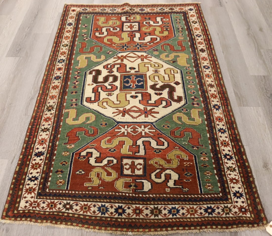 Antique And Finely Hand Knotted Hamadan Carpet. (1 of 6)