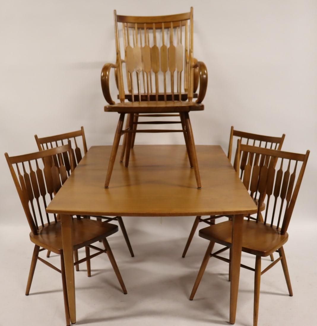 Midcentury Kipp Stewart Dining Table & 6 Chairs. (1 of 6)