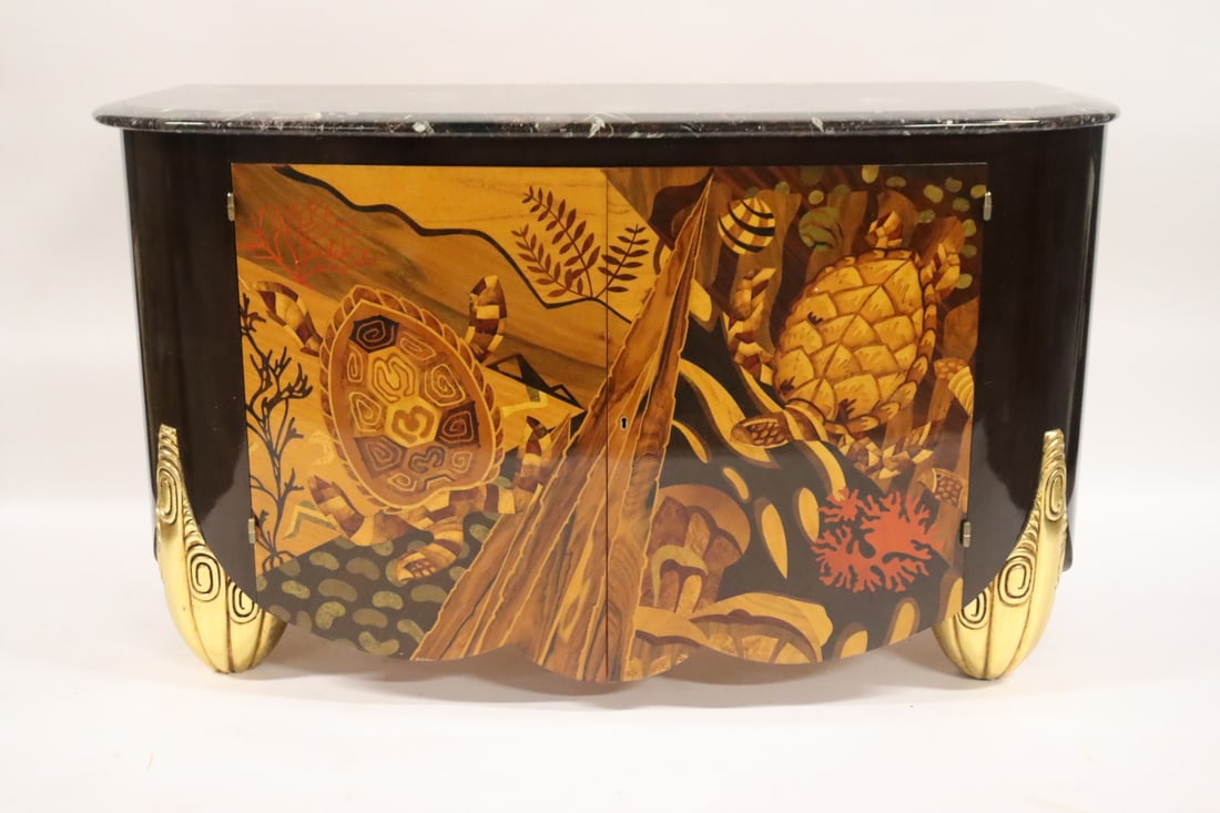 Magnificent Inlaid & Marbletop Art Deco Style (1 of 12)