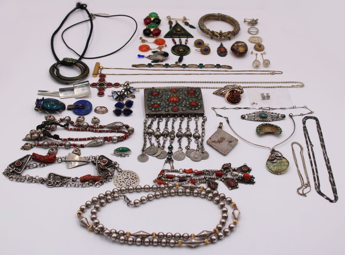 JEWELRY. (51) Pcs. of Assorted Vintage Jewelry. (1 of 13)