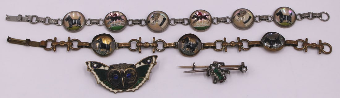 JEWELRY. Grouping Inc. (2) Brooches and (2) (1 of 10)