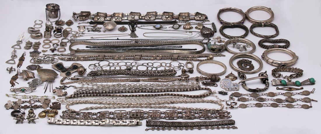 JEWELRY. Assorted Sterling, Continental, English (1 of 17)