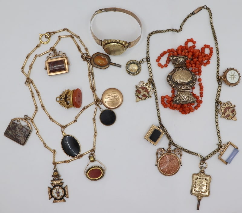 JEWELRY. Assorted Antique Jewelry Grouping. (1 of 20)