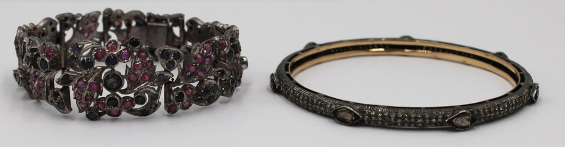 JEWELRY. (1) Polki Diamond Bracelet and (1) (1 of 10)