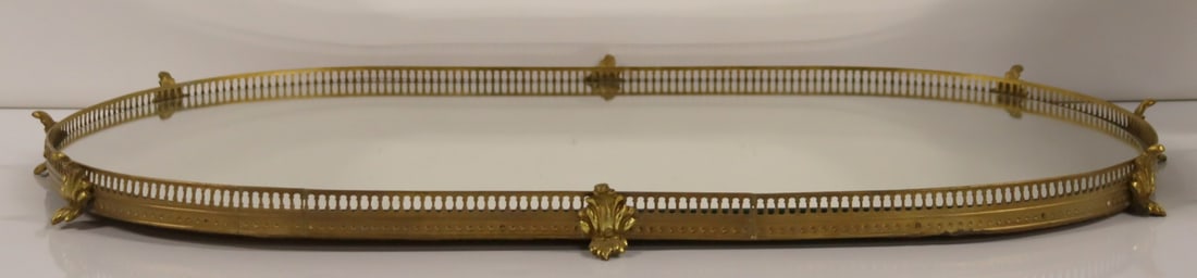 Antique Bronze Mounted Mirrored Plateau. (1 of 4)