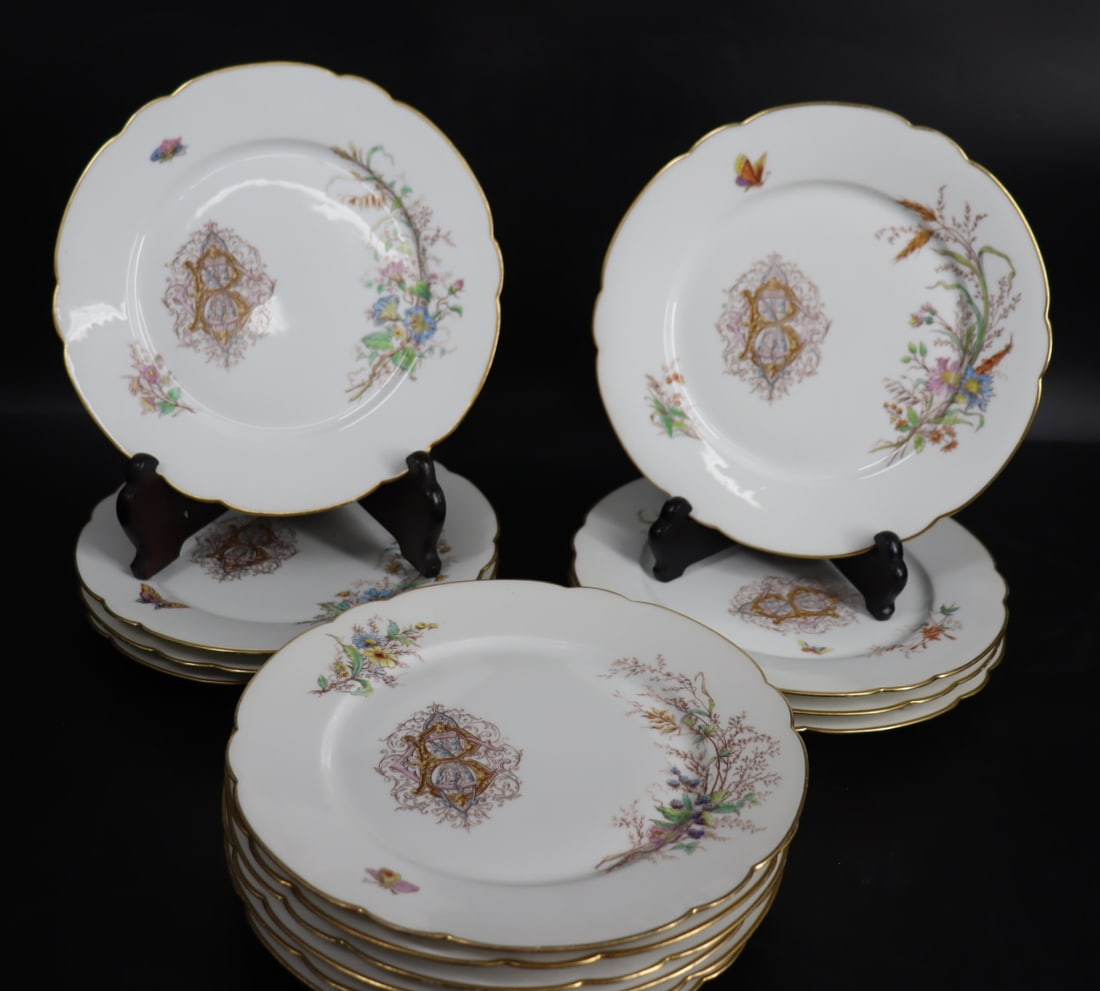 Set of 12 Pillivuyt & Co Aesthetic Movement Plates (1 of 6)