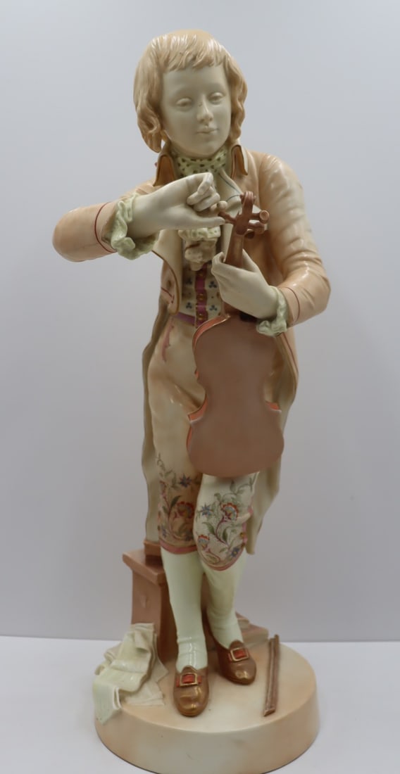 Royal Worcester Porcelain Violin Player Figure. (1 of 8)