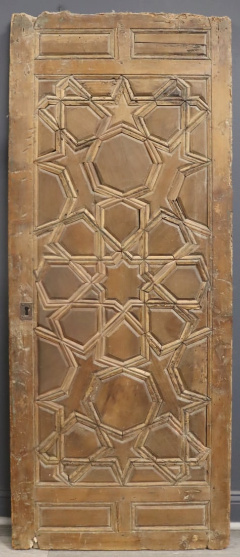 Ex-Christie's East 14th-16th C Wood Shrine Door. (1 of 17)