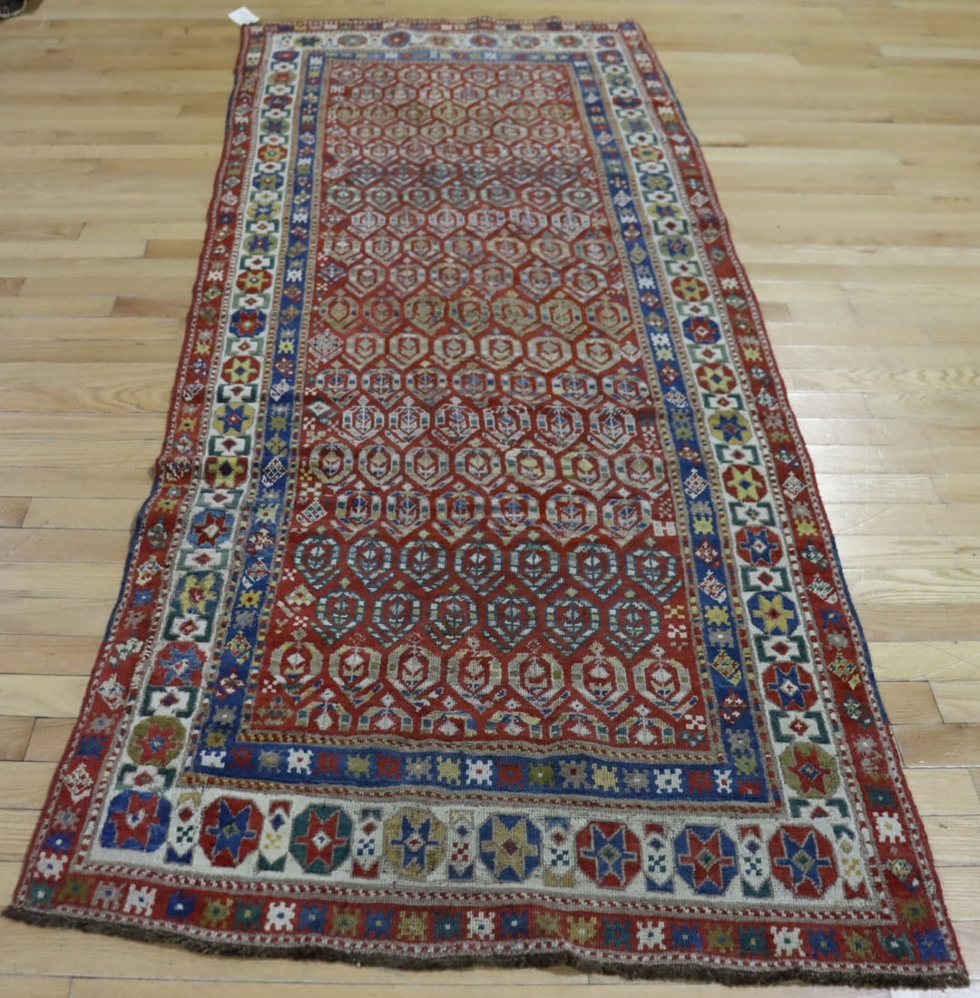 Antique And Finely Hand Knotted Runner. (1 of 7)