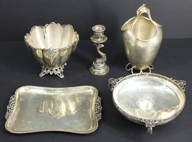 SILVER. .800 Silver Hollowware Grouping. (1 of 14)