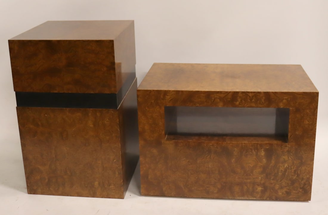 2 Midcentury Burl Side Tables. (1 of 8)