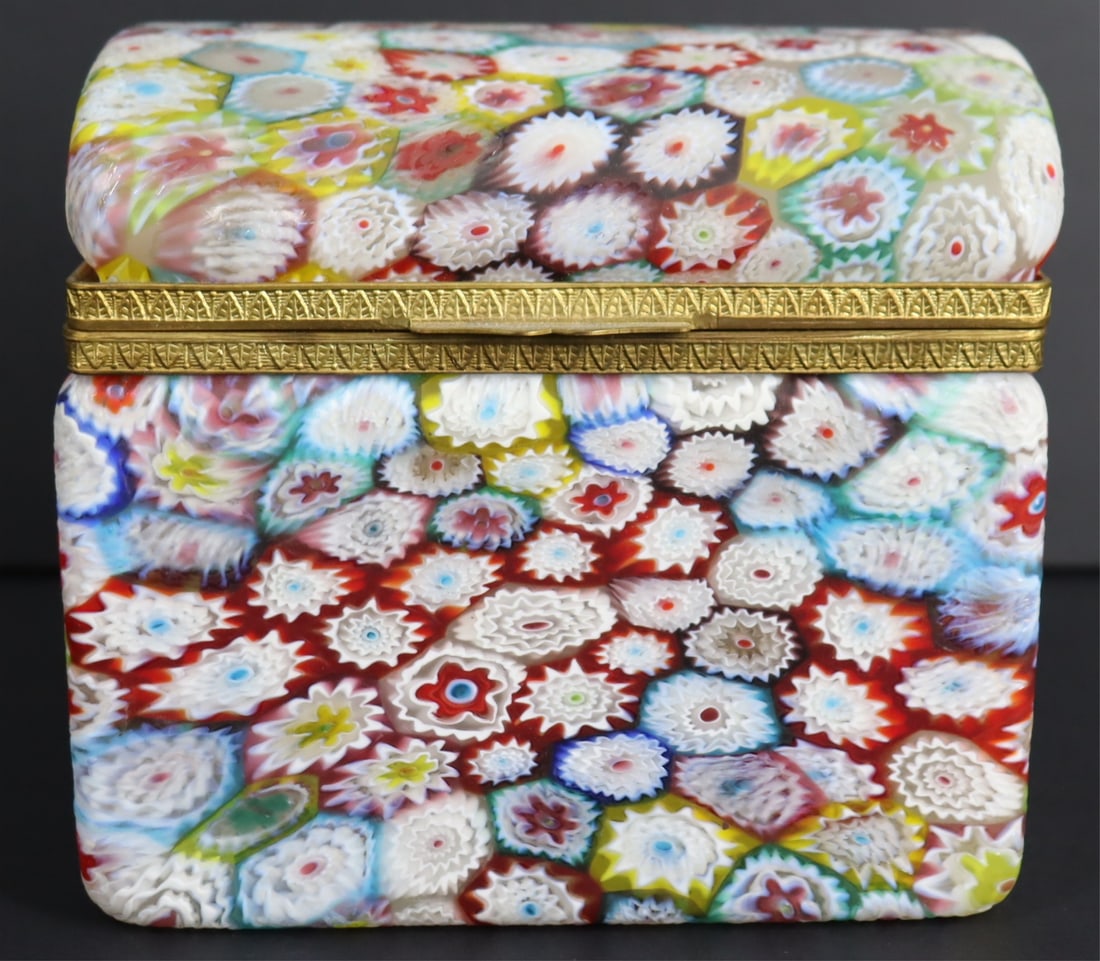 Fine Antique Millefiori Glass Vanity Box (1 of 7)
