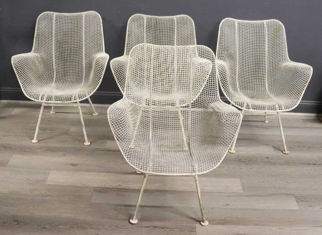 4 Midcentury Russell Woodard Sculptura Lounge: Chairs. From a Rye, NY estate. - Dimensions: 31" h x 27" w x 27" d.