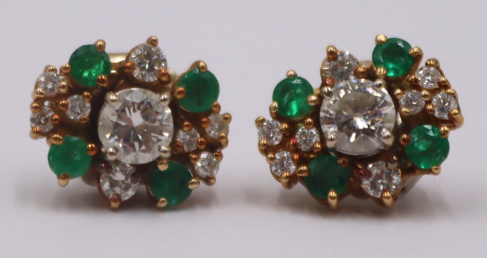 JEWELRY. 14kt Gold Diamond Studs with Jackets. (1 of 8)