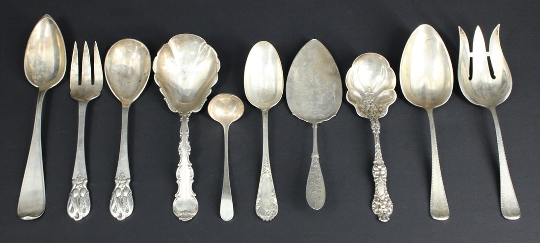 STERLING. Grouping of Sterling Serving Flatware. (1 of 16)