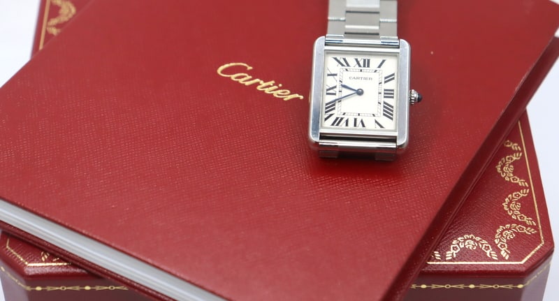 JEWELRY. Cartier Tank Solo Large Stainless Watch (1 of 20)
