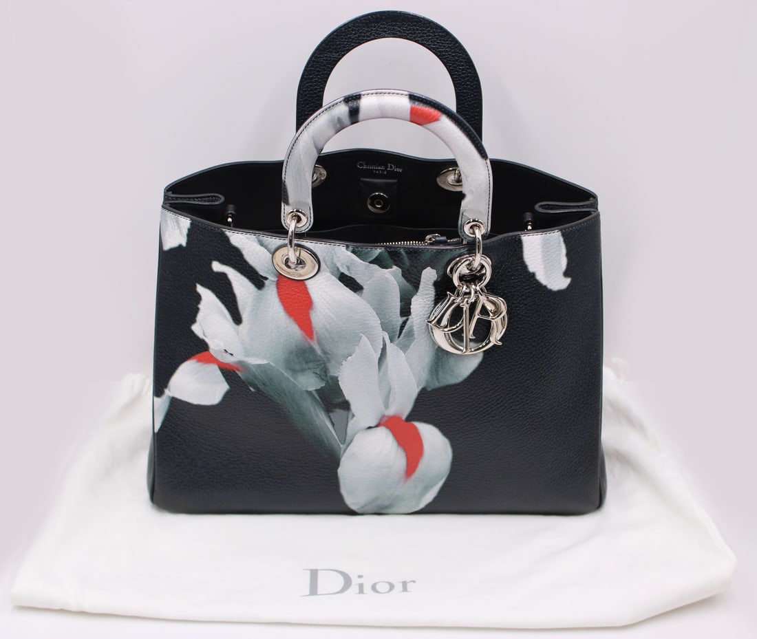 COUTURE. Large DIOR 'Diorissimo Floral Purse. (1 of 10)
