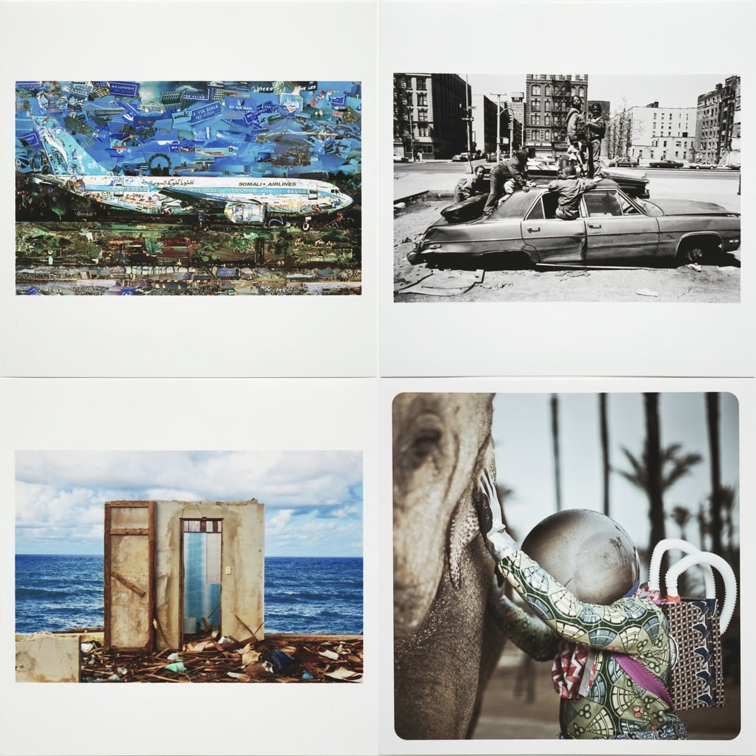 AFRICAN/LATIN PHOTOGRAPHY (20TH/21ST).: Group of Four Magnum Prints. (i) 'Jetline', from the series 'Postcards from Nowhere', 2014. Vik Muniz. Magnum Photo. Verso: Signed in ink, titled, dated, and artist statement. (ii) 'Harlem Street Scen