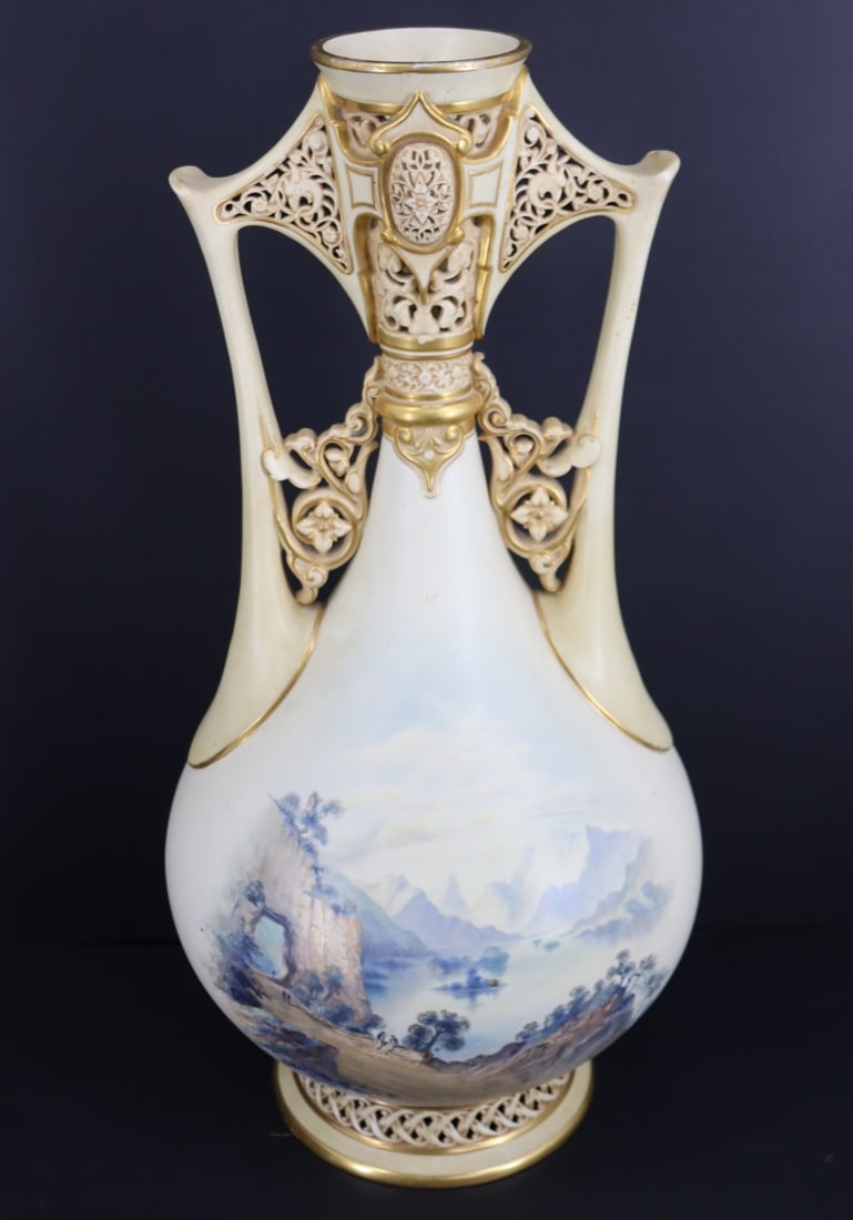 Very Large Royal Worcester Artist Signed Vase. (1 of 12)