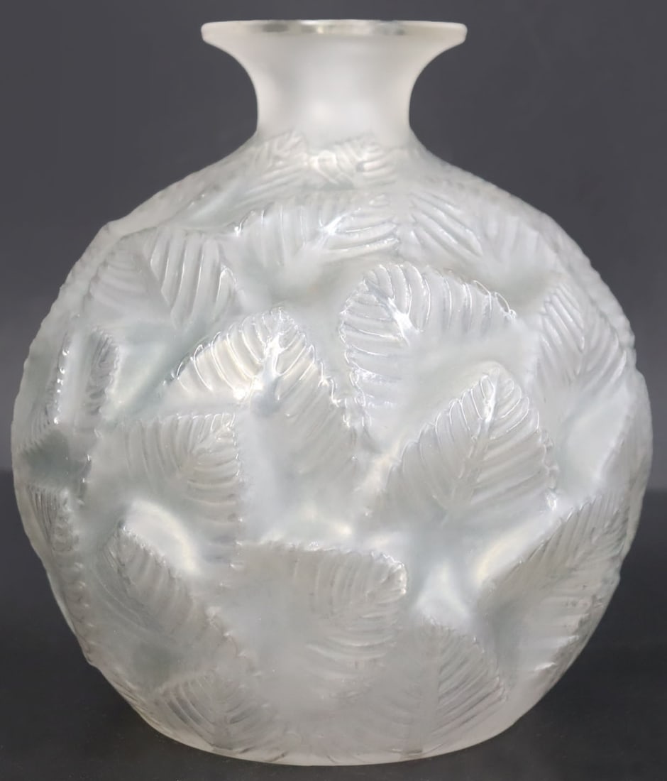 Vintage R. Lalique Glass Ormeaux Vase (1 of 4)