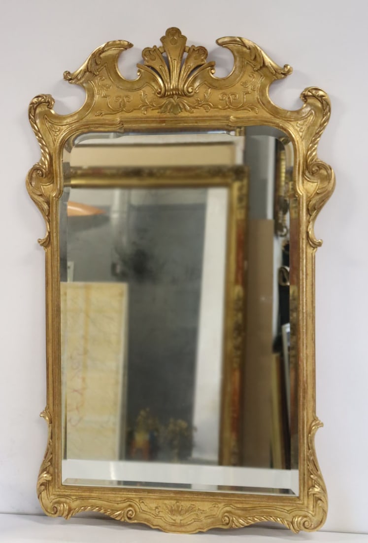 Vintage Carved Italian Giltwood Mirror. (1 of 7)