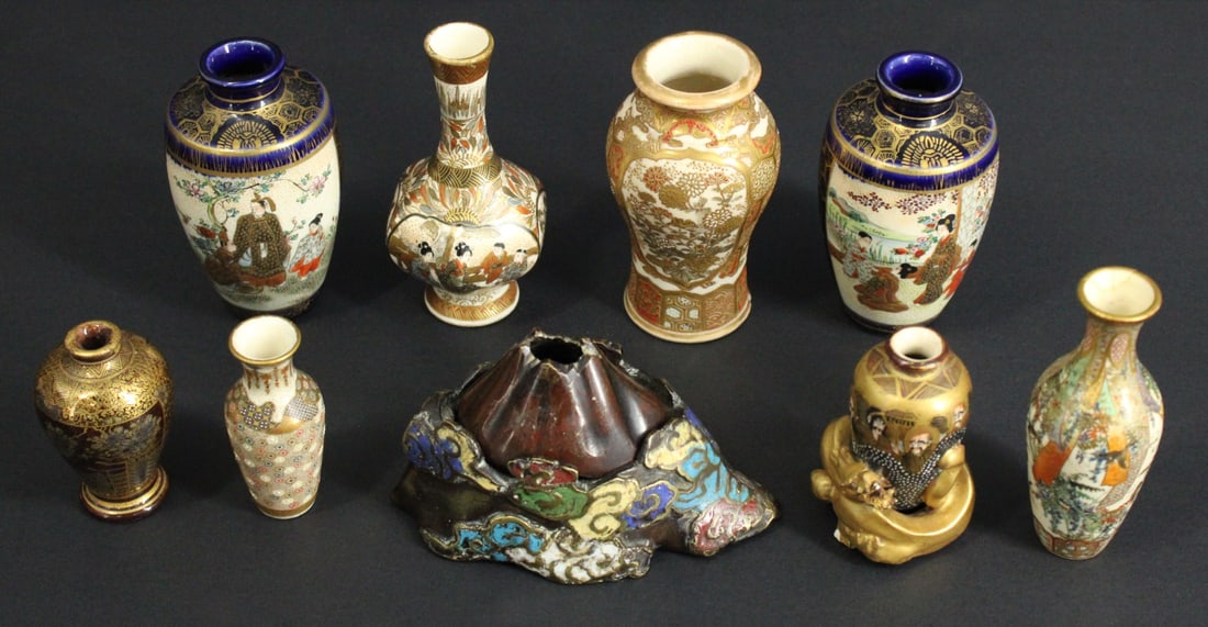 Assortment of Japanese Porcelain Cabinet Vases. (1 of 13)