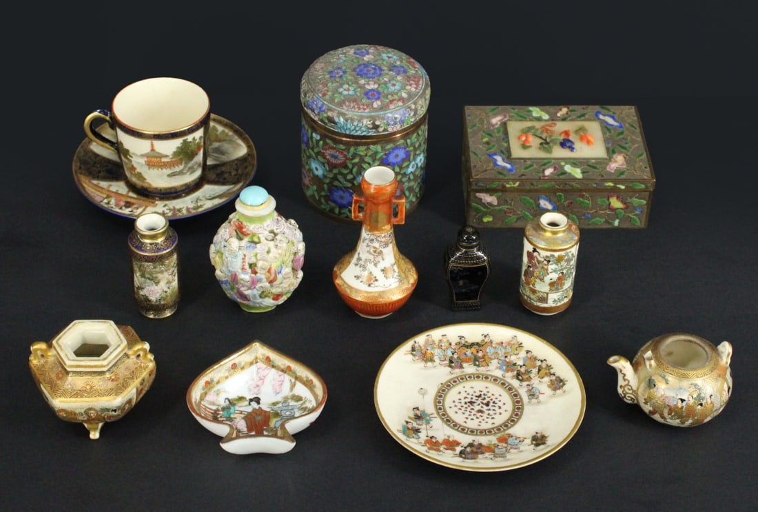 (13) Asian Porcelain and Enamel Objects. (1 of 14)