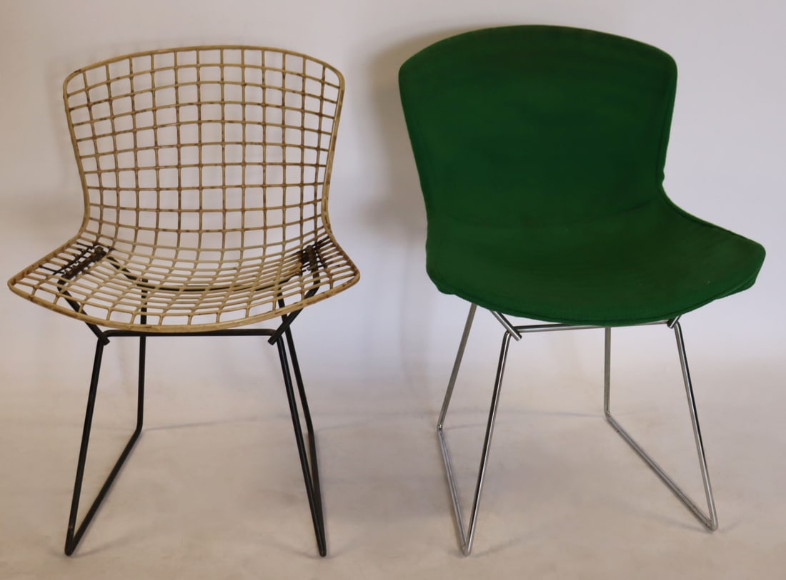 2 Midcentury Bertoia Chairs Together With A Marble (1 of 9)