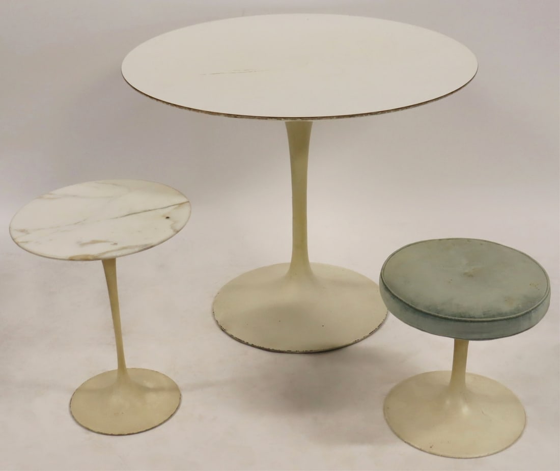 Lot Of Midcentury Eero Saarinen Tables & A Stool. (1 of 8)