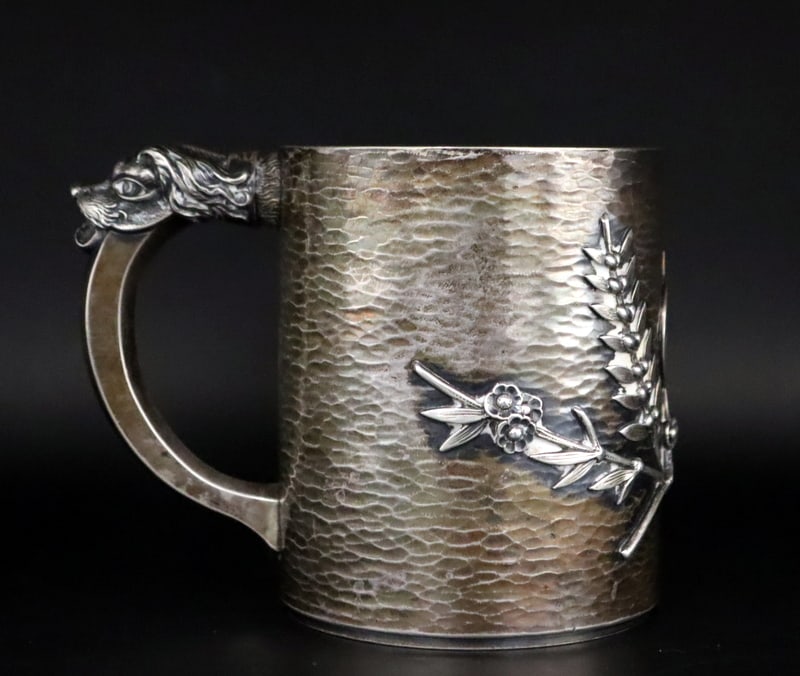 STERLING. Wood & Hughes Sterling Dog Cup. (1 of 11)