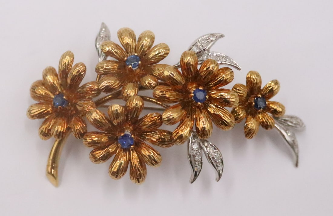 JEWELRY. 18kt Bi-Color Gold, Sapphire and Diamond (1 of 10)