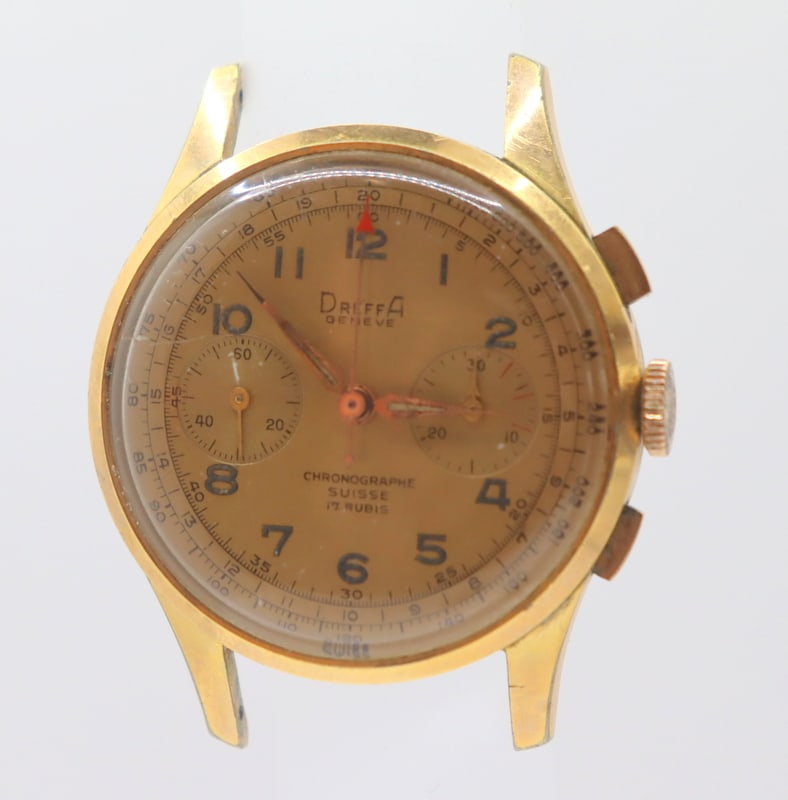 JEWELRY. Vintage Dreffa Landeron Chronograph Watch (1 of 13)