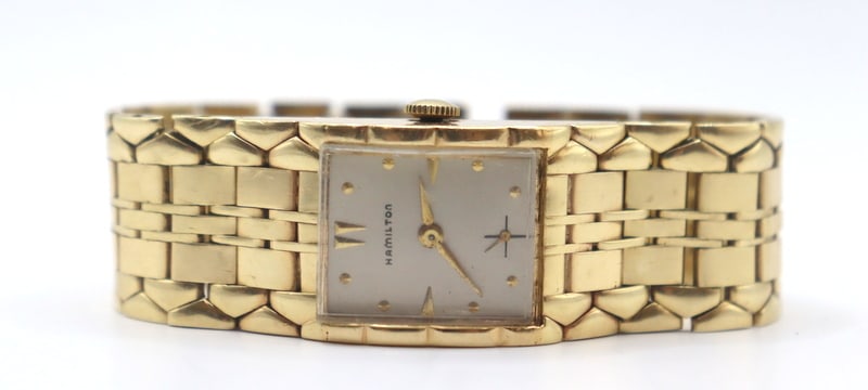 JEWELRY. Vintage 14kt Gold Bracelet Watch. (1 of 10)