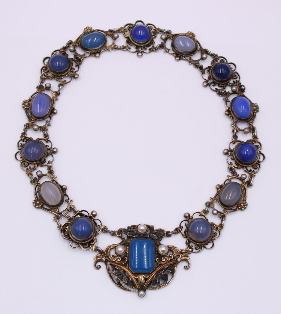 JEWELRY. Continental .800 Silver, Gem, and Pearl (1 of 6)