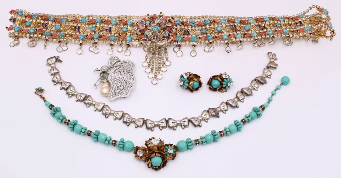JEWELRY. Collection of Costume and Silver Jewelry. (1 of 14)