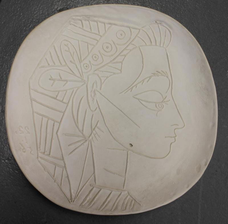 PICASSO. Madoura Earthenware Charger.: Stamped verso. From an East Hampton, NY estate. Dimensions: 16" diameter.