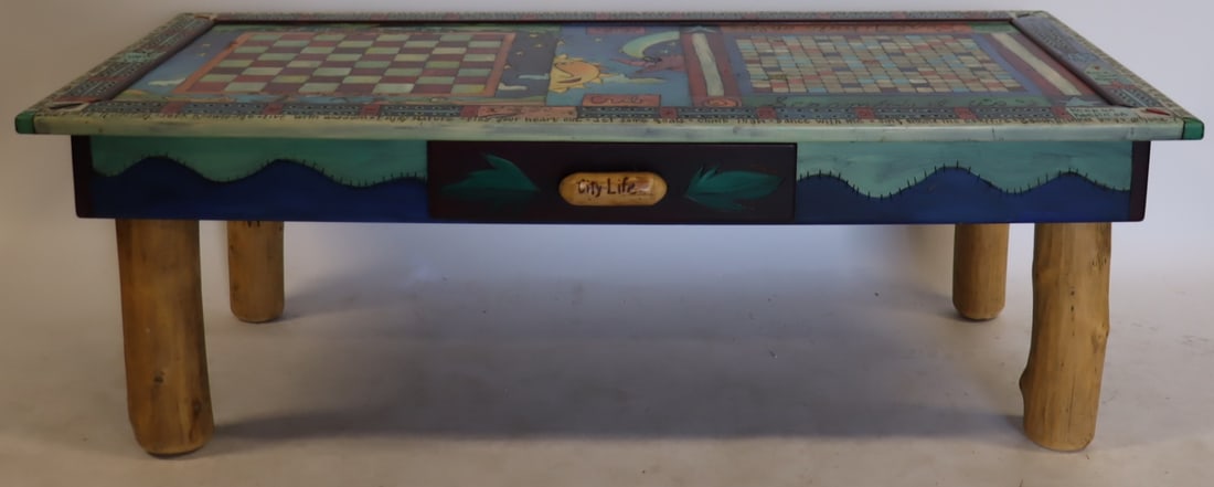 Sticks Gallery  Hand Painted Folk Art Table. (1 of 13)