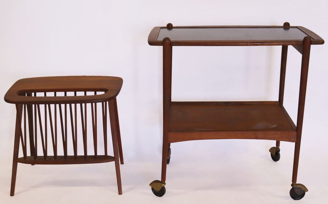 Midcentury Teak Serving Cart & Magazine Holder. (1 of 6)
