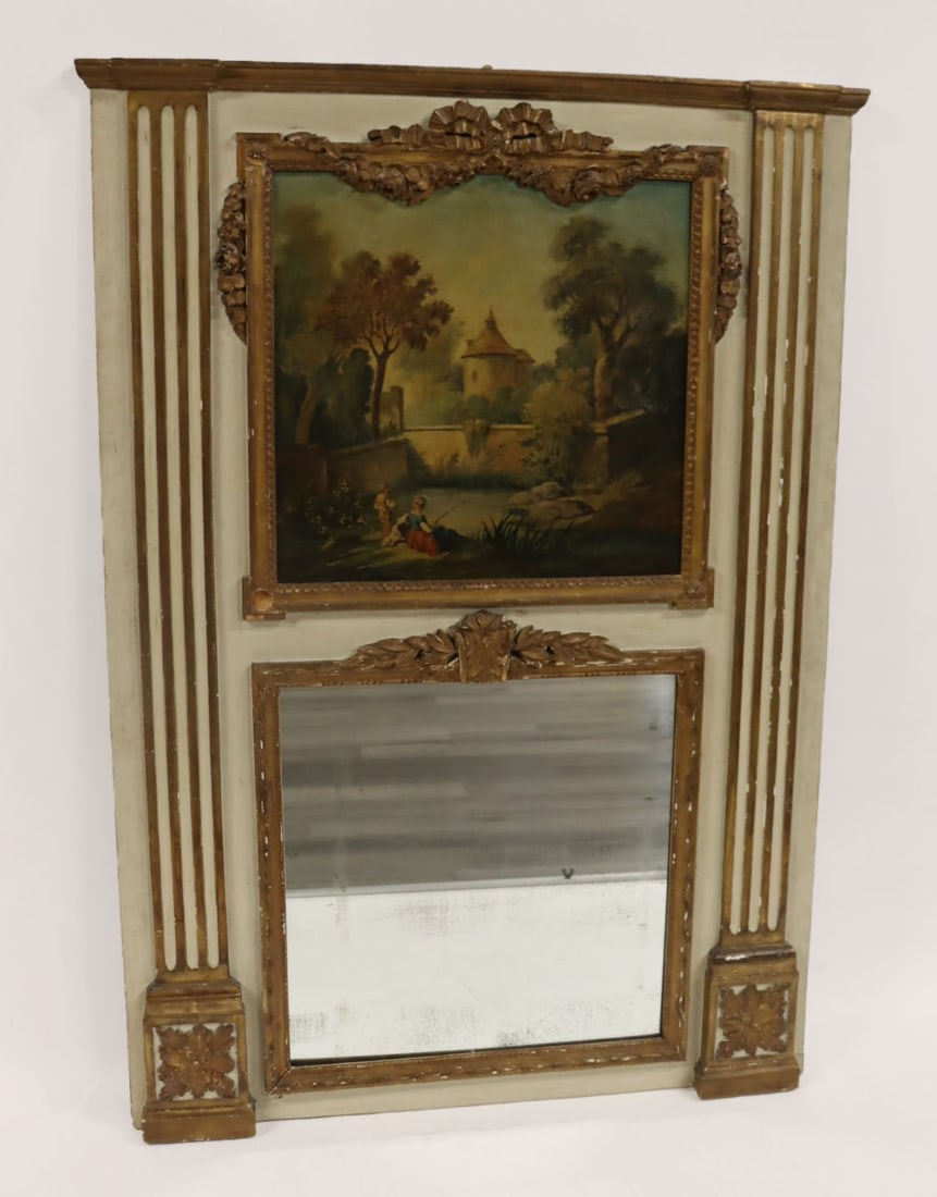19th Century French Trumeau Mirror. (1 of 10)