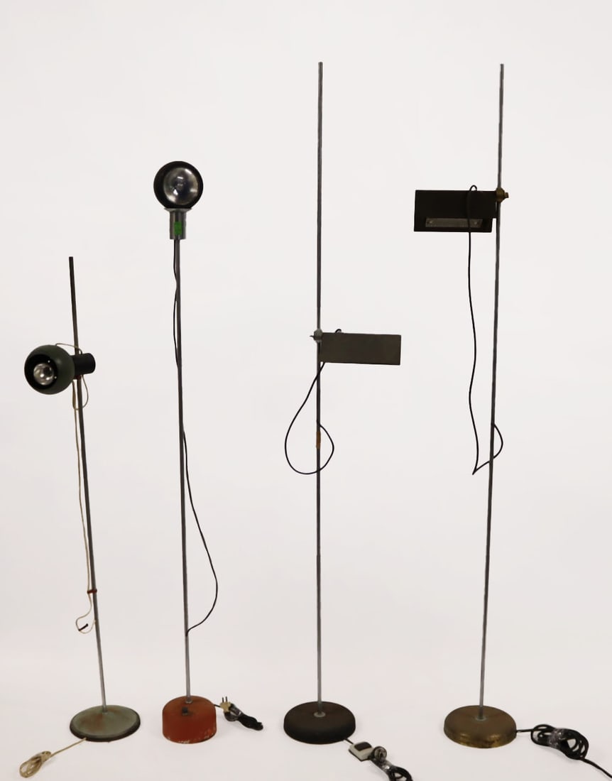 Pair Of Brushed Steel Arredoluce Floor Lamps (1 of 16)