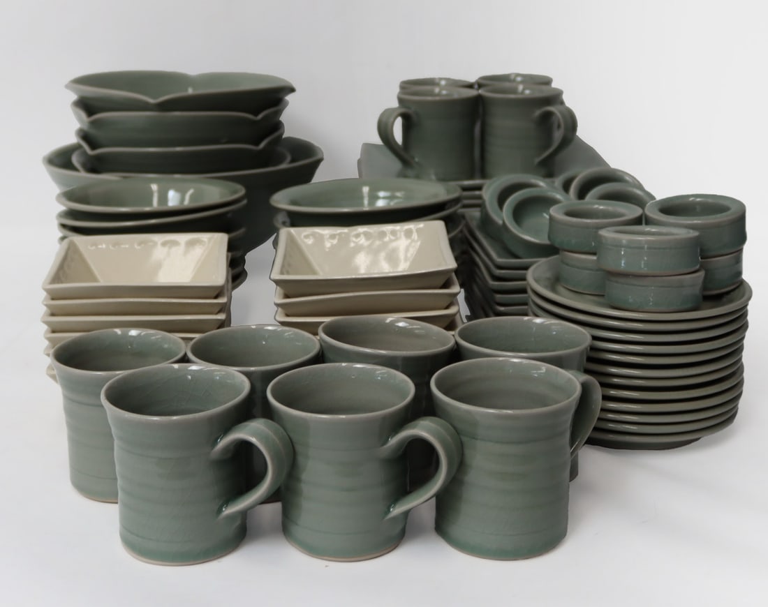 Large Group of Simon Pearce Stoneware (1 of 2)
