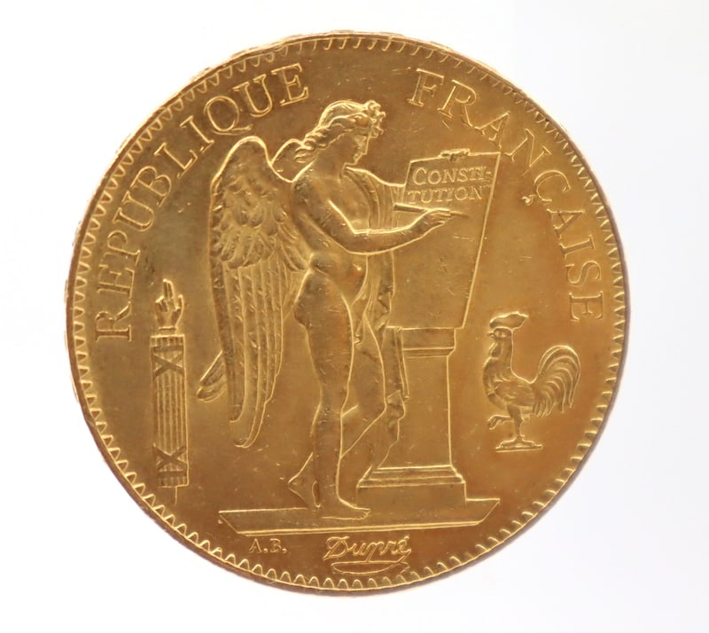 BULLION. 1886 A 100F France Gold Coin. (1 of 2)