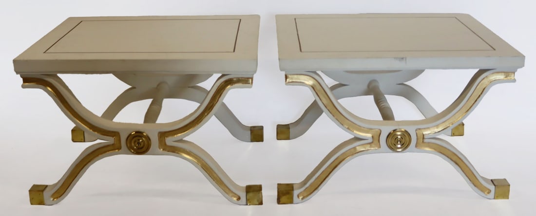 A Vintage Pair Of Neoclassical Style Paint & Gilt (1 of 5)