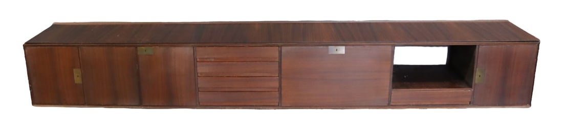 Osvaldo Borsani Rosewood Wall Hanging Cabinet. (1 of 8)
