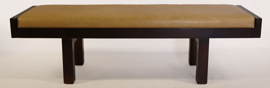 BAKER Furniture Bench Coach Leather Seat. (1 of 7)