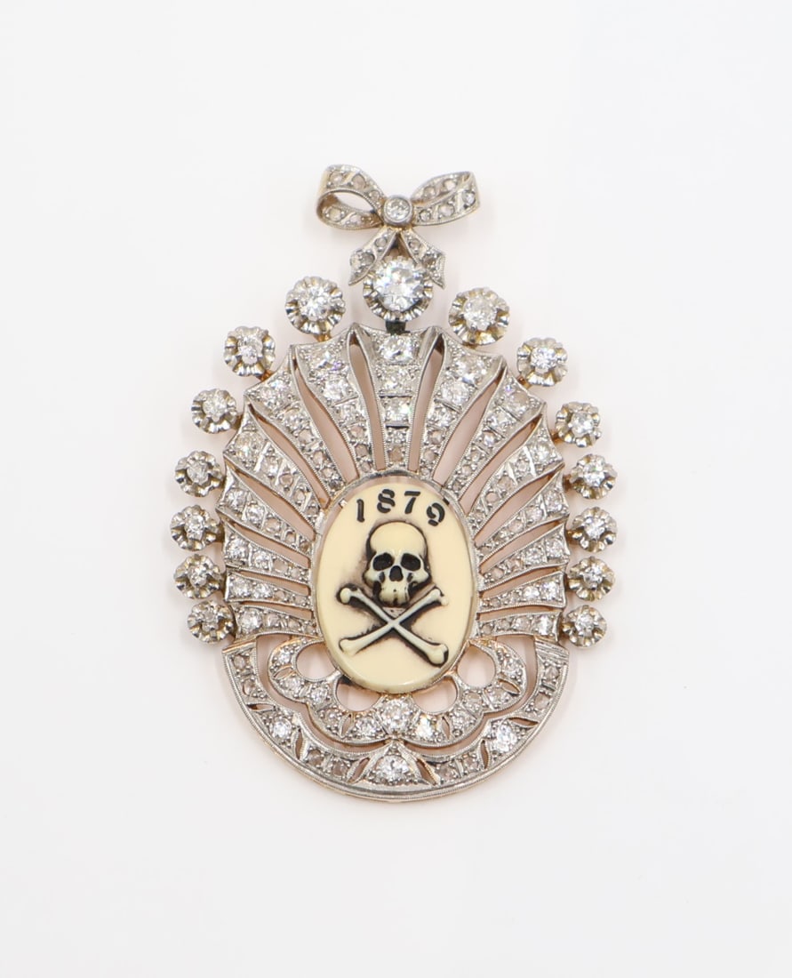 JEWELRY. Victorian 'Memento Mori' Gold and Diamond (1 of 7)